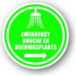DuraStripe rond veiligheidsteken /  EMERGENCY DOUCHE EN OGEN-WASPLAATS